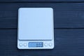 one small gray empty scales with electronic display Royalty Free Stock Photo