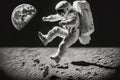 One Small Leap for Man, One Giant Leap for Mankind: Capturing the Thrill of a Moonwalk, ai generative