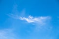 Cloudscape. Blue sky background with white clear  clouds. Royalty Free Stock Photo