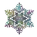 One snowflake, dark, shape, figure.