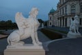 One of the sphinx statues at the Belvedere Palace