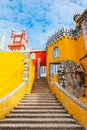 Detail of stairway at Pena Palace, Portugal. Royalty Free Stock Photo