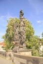 One of the statues on the Charles Bridge, Prague, Czech Republic Royalty Free Stock Photo