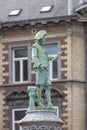 One of the 48 statues embodying various Brussels guilds in garden of Square of Petit Sablon, Brussels, Belgium