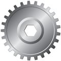 One steel gear - vector