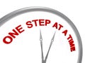 One step at a time on clock Royalty Free Stock Photo