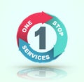 One stop services icon. Royalty Free Stock Photo