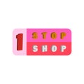 One stop shop icon. Vector illustration. EPS 10.