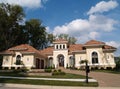 One Story Stucco Residential Home With Clay Tile R