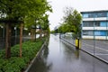 One of Streets in Geneva after the rain. Royalty Free Stock Photo