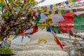 One stuppa and many prayer flags