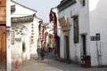 One sunny day of Yuehe Old Street(Jiaxing,zhejiang,china) Royalty Free Stock Photo