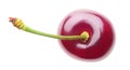 One sweet cherry top view Royalty Free Stock Photo