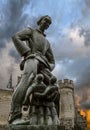 Belgium. Antwerp - On January 06, 2018. Lange Wapper statue at the Walls Castle in Antwerp