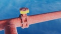 One T connector with one Sluice gate on big Red Frosted Pipes