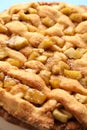 One tasty homemade apple pie, closeup view Royalty Free Stock Photo