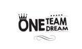 One team one dream vector illustration background