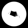 One tent simple silhouette black icon