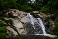 Waterfall and stones large beauty nature in north Thailand