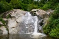 Waterfall and stones large beauty nature in north Thailand