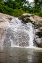 Waterfall and stones large beauty nature in north Thailand