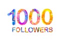 1000 one thousand followers