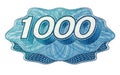 One thousand number Royalty Free Stock Photo