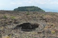 One of three Angel`s Caves in Etna Park, Sicily