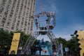 One of three giant structures during circus festival