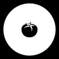 One tomato vegetable simple silhouette black icon eps10
