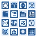 One tone Mobile Phone, Computer and Internet Icons Royalty Free Stock Photo