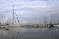 Sailboats in Izola harbor .Southwestern Slovenia on the Adriatic coast.