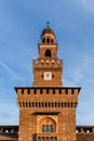 One of the towers of the Sforza Castle in Milan Royalty Free Stock Photo