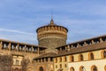 One of the towers of the Sforza Castle in Milan Royalty Free Stock Photo