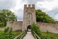 One of the towers on the Visby city wall on the island of Gotland in Sweden. Royalty Free Stock Photo