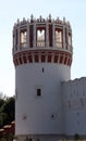 one of the towers of the wall of the Novodevichy Convent is the Naprudnaya (Sofia) Tower Royalty Free Stock Photo