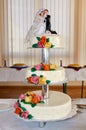 one traditional wedding cake Royalty Free Stock Photo