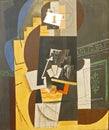 Photo of the original painting `Card Player` by Pablo Picasso. Frameless. Royalty Free Stock Photo