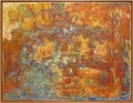 Photo of the original painting `The Japanese Footbridge` by Claude Monet