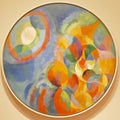 Photo of the original painting `Simultaneous Contrasts: Sun and Moon` by Robert Delaunay