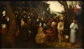 Photo of the original painting by the medieval painter Pieter Brueghel the Elder:`The Preaching of Saint John the Baptist`