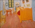 Photo of the famous original painting: `The Bedroom` by Vincent Van Gogh. Frameless.