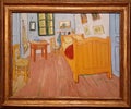 Photo of the original painting: `The Bedroom` by Vincent Van Gogh.