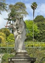 One of twelve statues of mythical divinities and allegorical figures on the front of the Italian garden of Villa Carlotta.