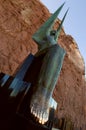 One of two bronze Winged Figures of the Republic statues adorns the Hoover Dam.