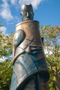 One of two figures in WaitÃÂ«kei sculpture by Rotorua artist Lyonel Grant installed 2001