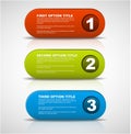 One two three - 3D vector progress buttons