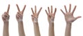 One Two Three Four Five Counting Finger Hands Royalty Free Stock Photo