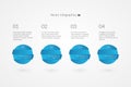 One two three four option vector infographics. 1 2 3 4 Sample symbols. ÃÂ¡ircle icons for marketing, business, report, web,