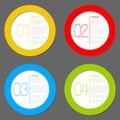 One two three four - vector progress icons